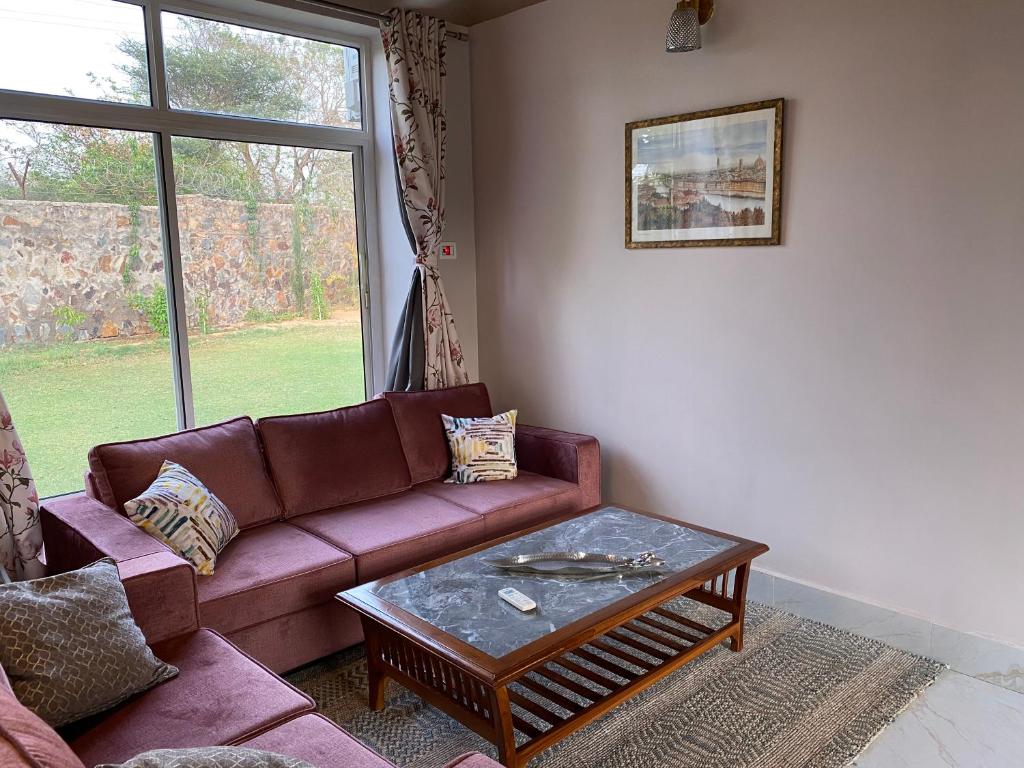 Istumisnurk majutusasutuses Orchard At Sarai - Private cottage, Large lawn, & Pet friendly