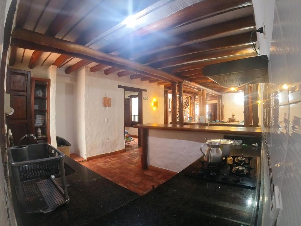 Posezení v ubytování La Casa Del Toche Barichara