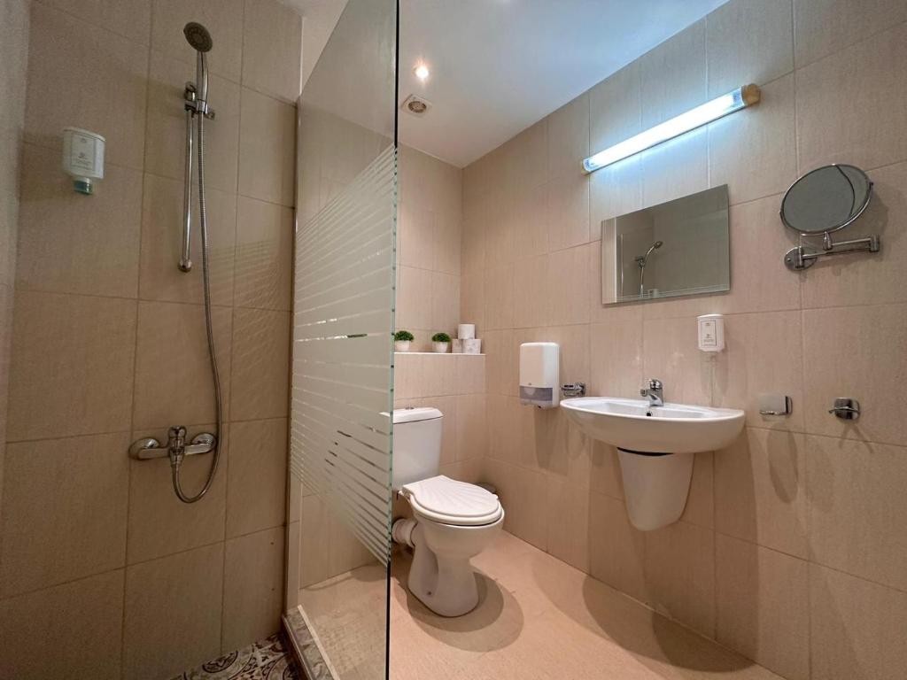 Koupelna v ubytování Two bedroom apartment in Trakia Sunny Beach