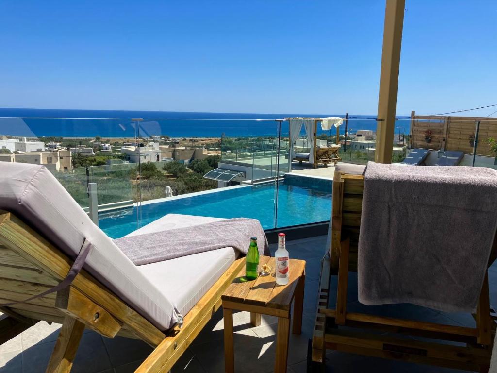 The swimming pool at or close to Zax sea view villas