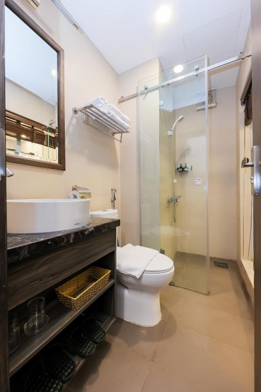 Koupelna v ubytování 3T Hotel Hanoi