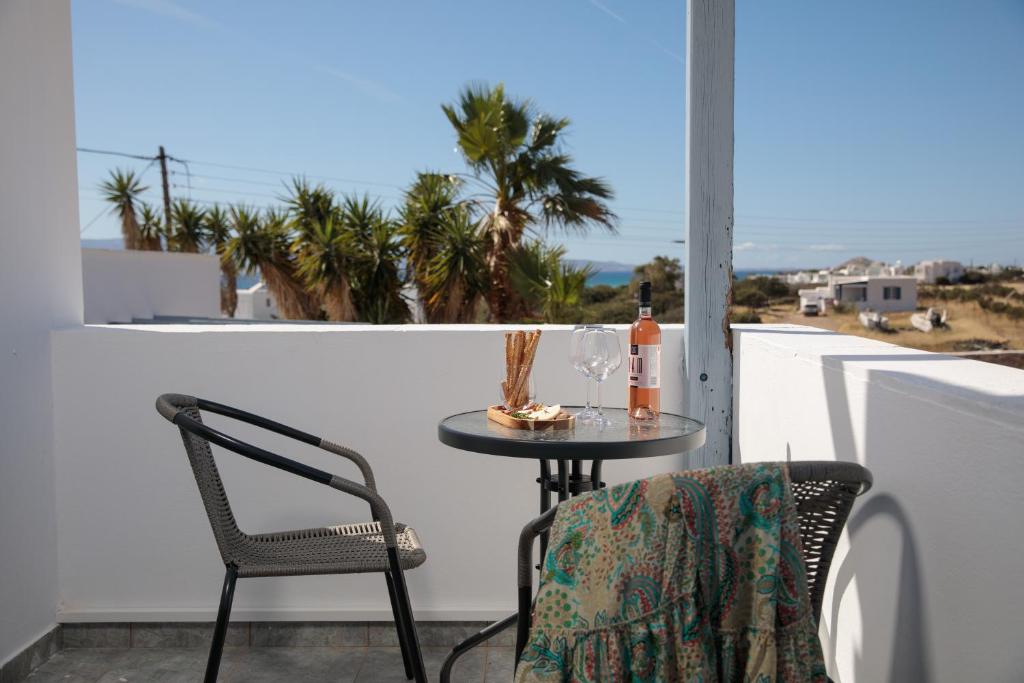 Balkón nebo terasa v ubytování Soley Naxos
