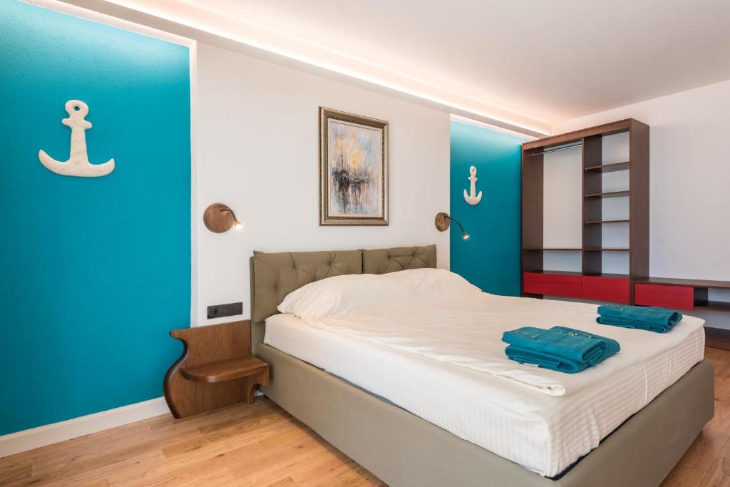 Postel nebo postele na pokoji v ubytování Balkida Residence - Balchik Villas