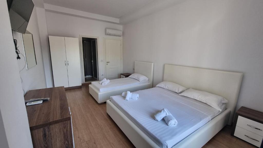 Postel nebo postele na pokoji v ubytování BLUE AMR