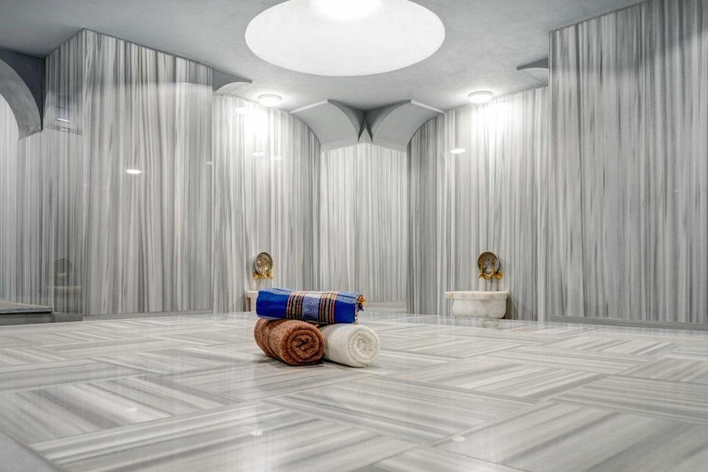 Koupelna v ubytování Avlion Boutique Hotel
