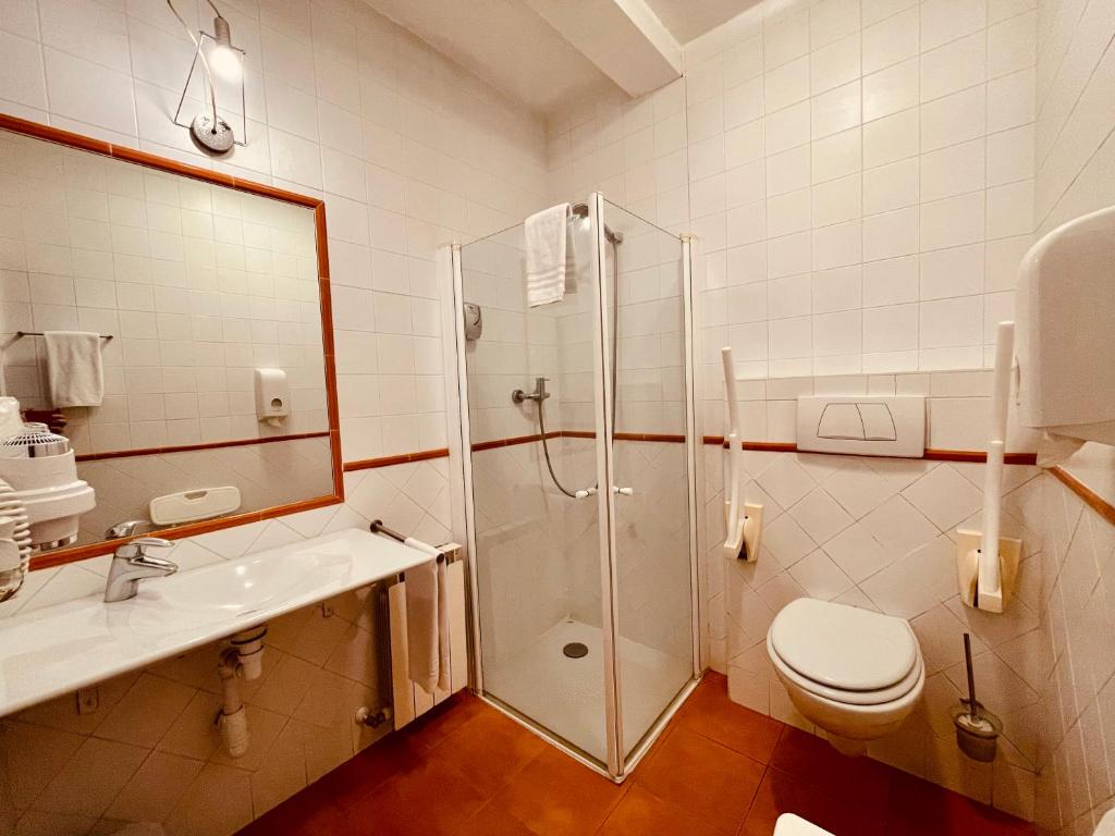 Koupelna v ubytování Hotel Palacete
