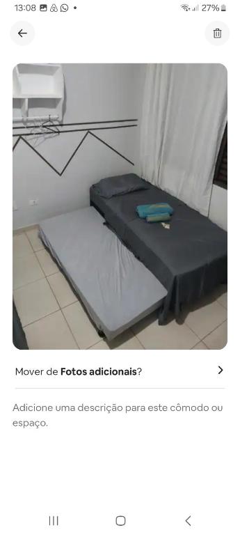 Postel nebo postele na pokoji v ubytování Kit net 7 espaço camila
