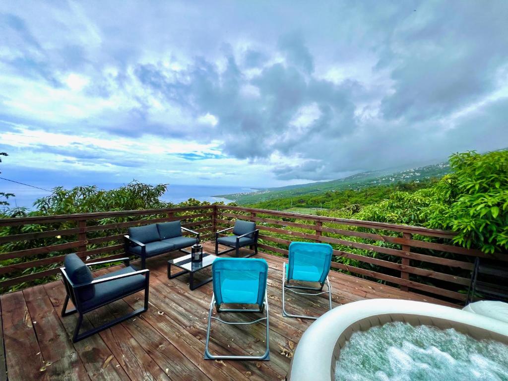 L'écrin Dubuisson Villa avec vue imprenable piscine et jacuzzi