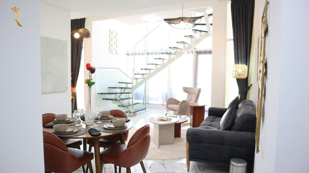 Χώρος καθιστικού στο 2BR hidden Gem - Masdar city