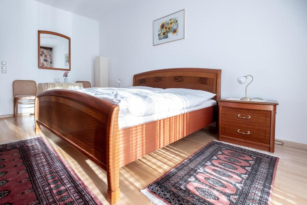 Postel nebo postele na pokoji v ubytování Gasthof Schwammer