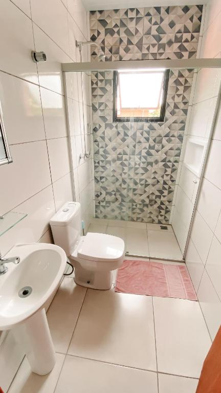 Koupelna v ubytování Sagui Hostel