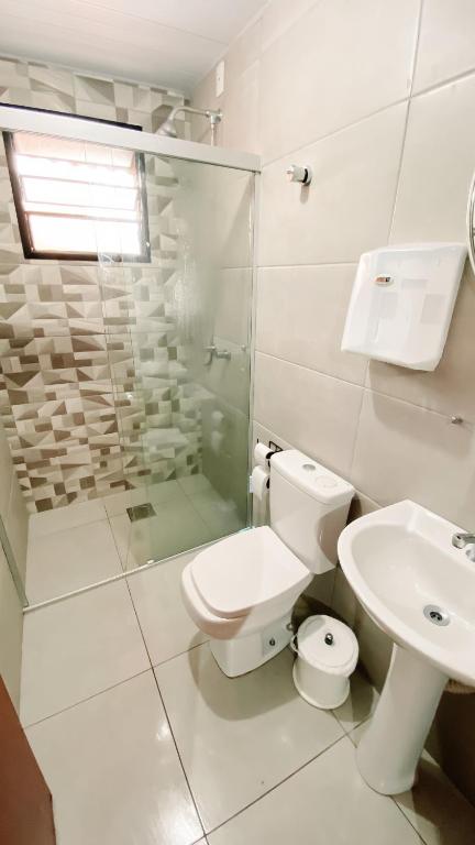 Koupelna v ubytování Sagui Hostel