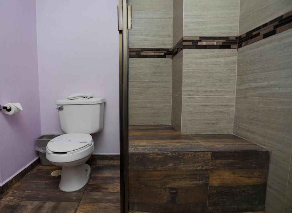 Koupelna v ubytování Hotel Kavia