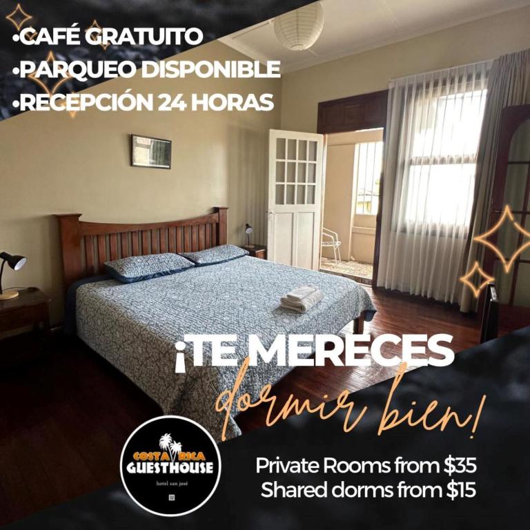 Postel nebo postele na pokoji v ubytování Costa Rica Guesthouse
