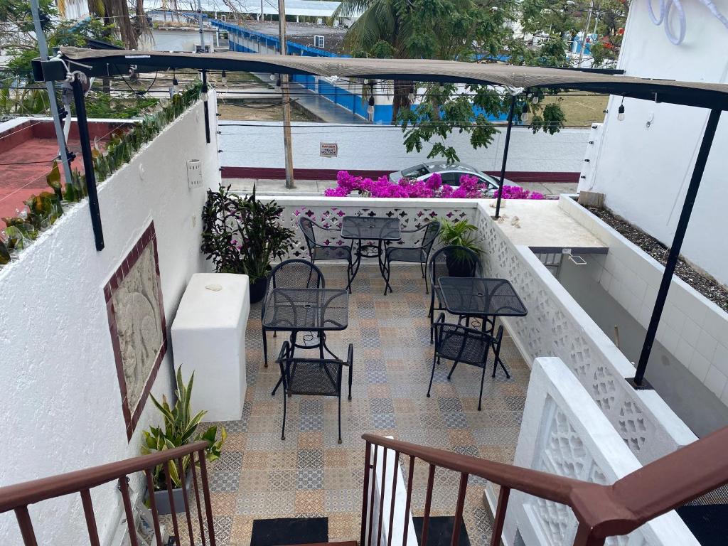 Balkón nebo terasa v ubytování Caribo Cozumel