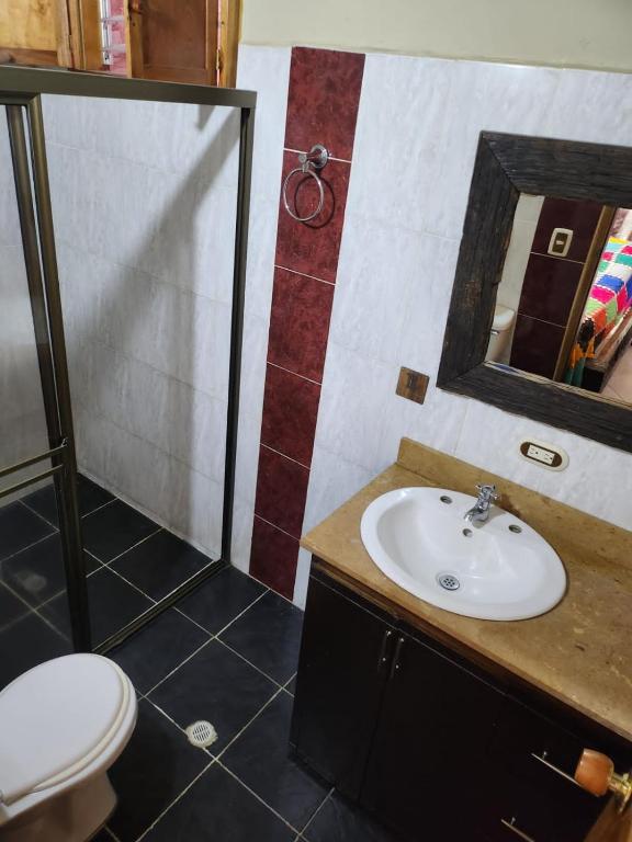 Koupelna v ubytování Hotel Atenas Jericó
