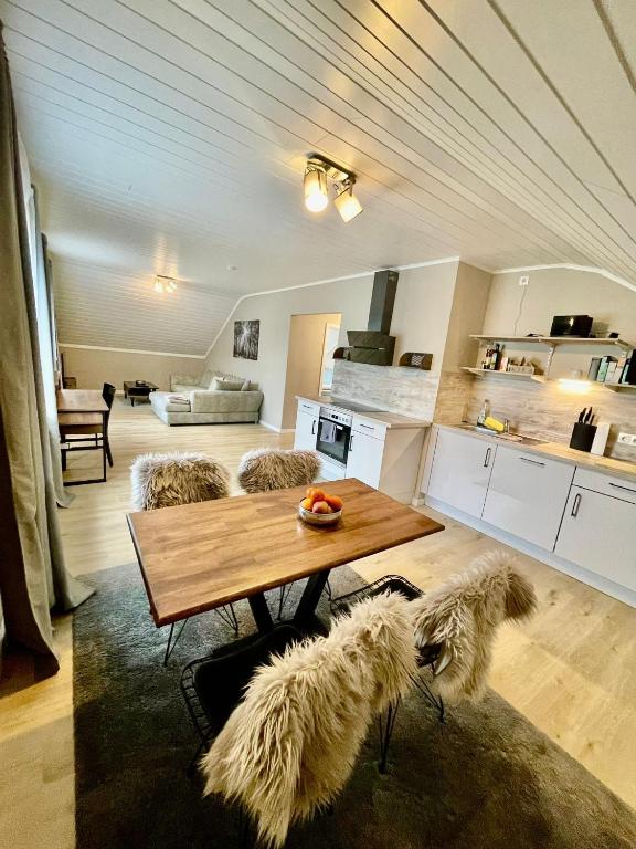 Kuchyň nebo kuchyňský kout v ubytování Ferienhaus Dobias