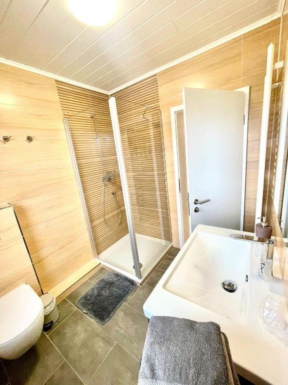 Koupelna v ubytování Ferienhaus Dobias