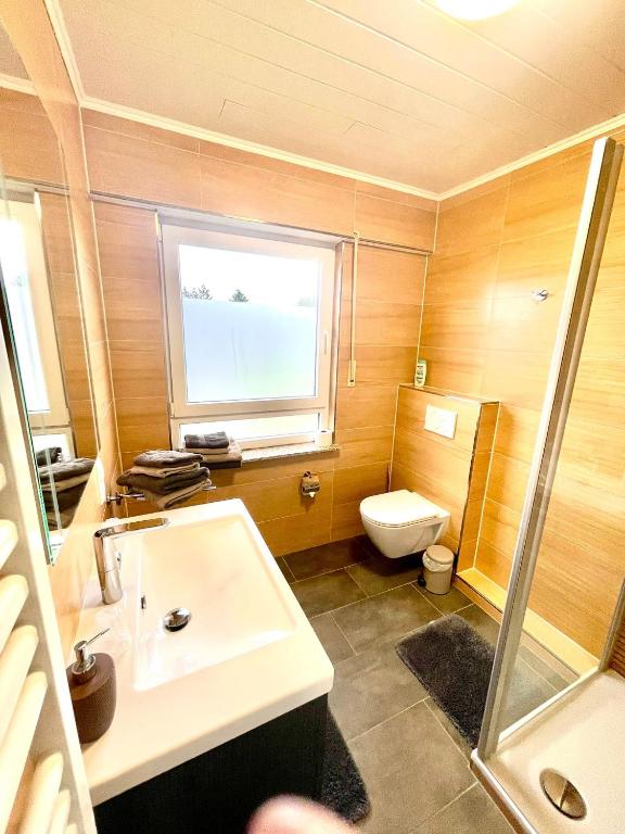 Koupelna v ubytování Ferienhaus Dobias