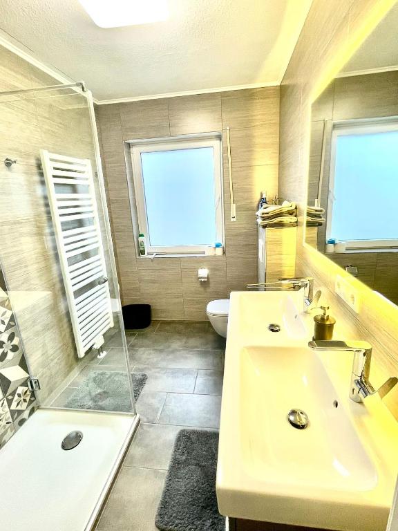Koupelna v ubytování Ferienhaus Dobias