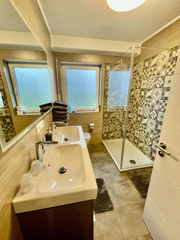 Koupelna v ubytování Ferienhaus Dobias