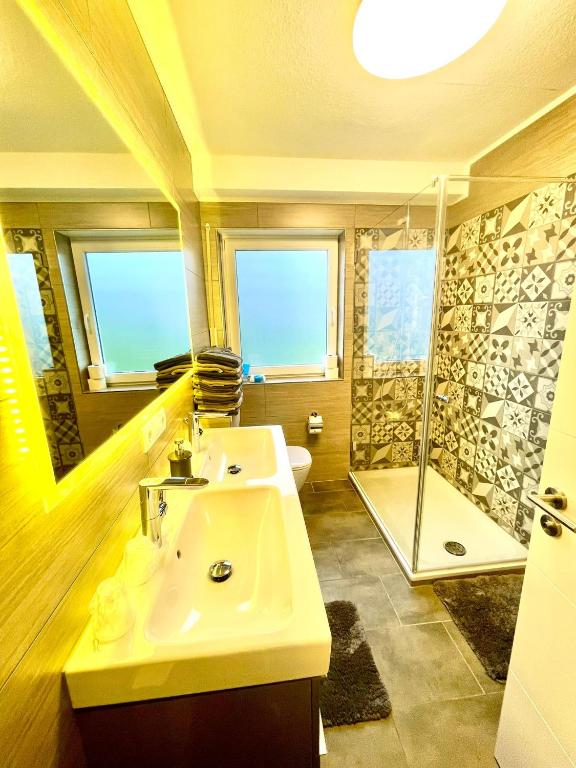 Koupelna v ubytování Ferienhaus Dobias