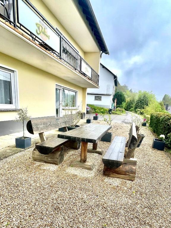 Balkón nebo terasa v ubytování Ferienhaus Dobias