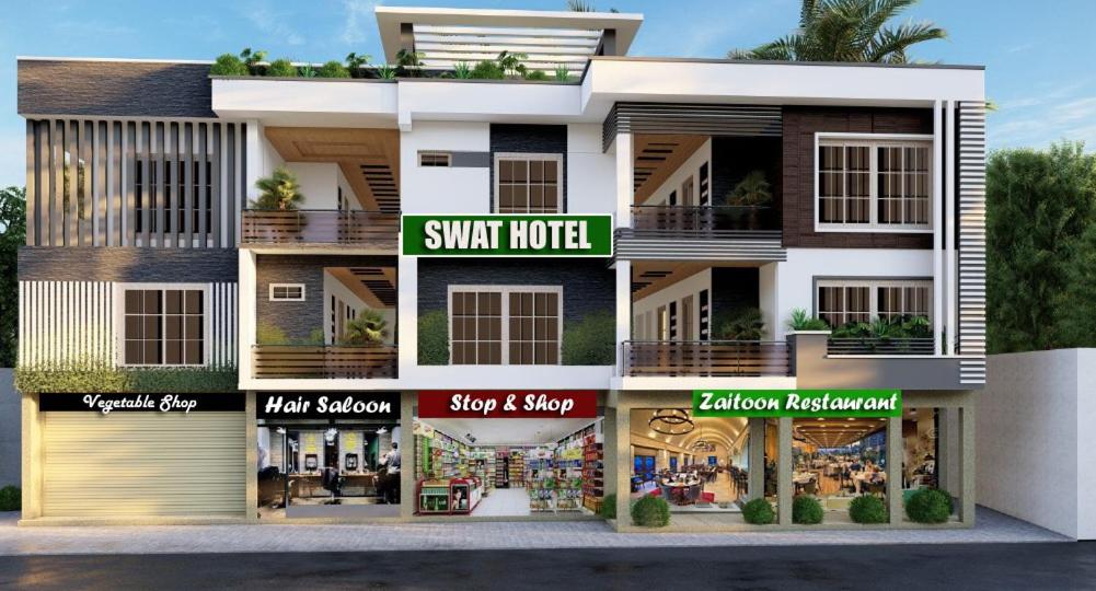 a rendering of aominium building with a small hotel at SWAT HOTEL in Mingāora