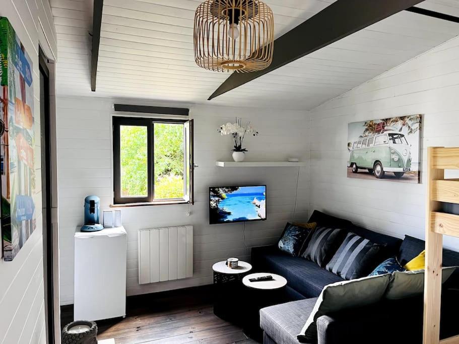Posezení v ubytování Chalet des Fées - Piscine