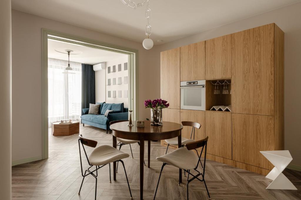 Kuchyňa alebo kuchynka v ubytovaní Sage Apartment