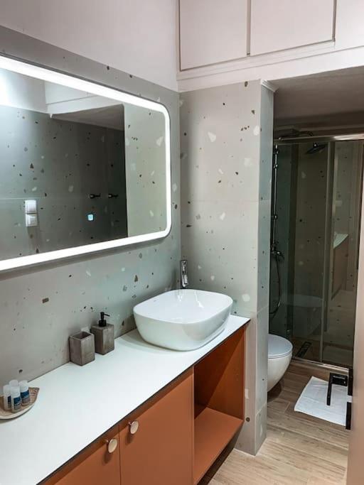 Koupelna v ubytování Iris Apartment Livadeia