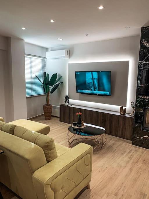 TV a/nebo společenská místnost v ubytování Iris Apartment Livadeia
