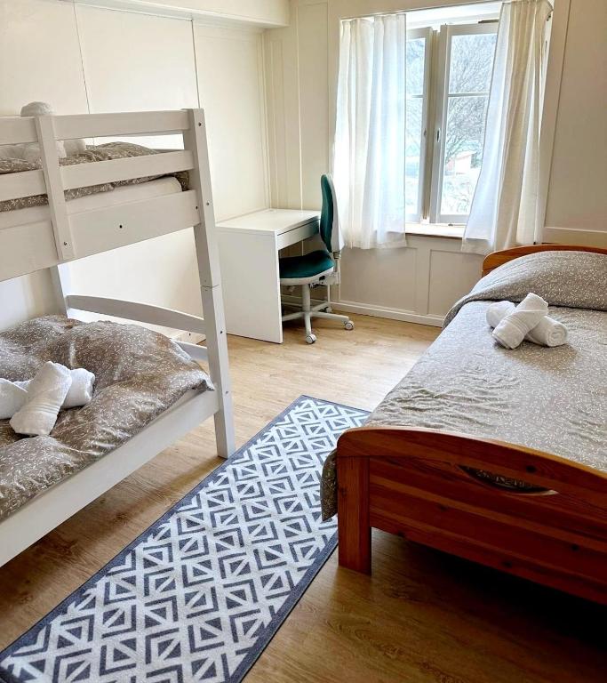 Postel nebo postele na pokoji v ubytování Bom descanso