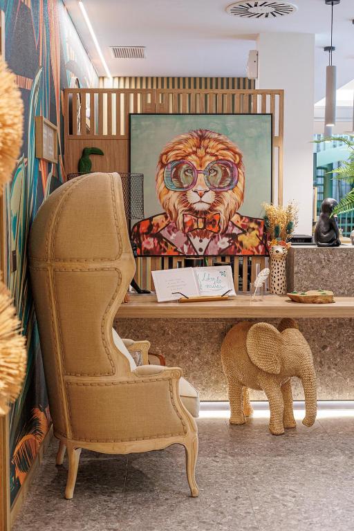 Posezení v ubytování Hotel Ecos del Sella