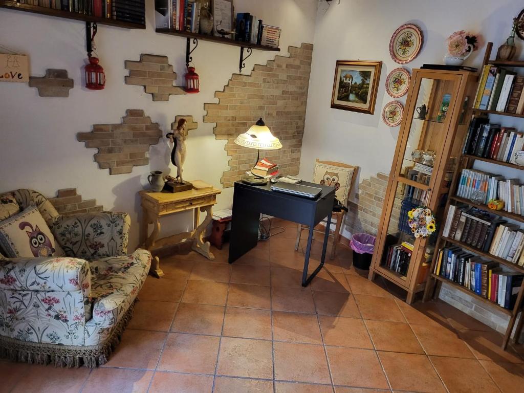 Knihovna v bed and breakfast