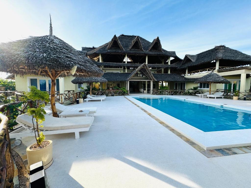 Bazén v ubytování Ocean zuri villa nebo v jeho okolí