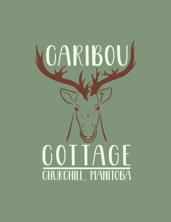 a logo of a deer with antlers on its head at Caribou Cottage in Churchill
