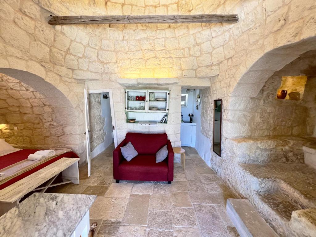 Posezení v ubytování Trullo fiore