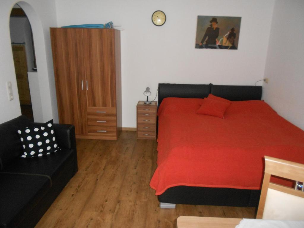 Postel nebo postele na pokoji v ubytování Ferienwohnung Fred