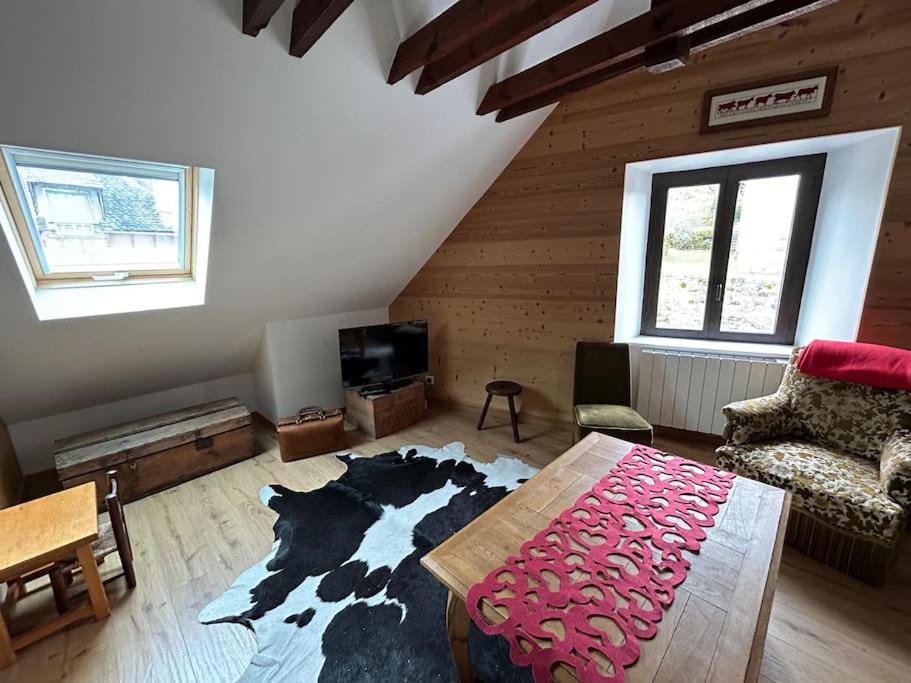 Posezení v ubytování T4 cosy style montagnard 6/8pers