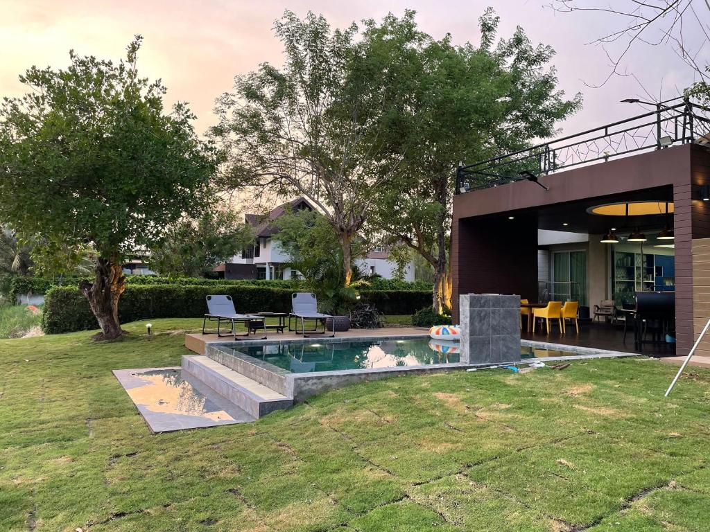 Zahrada ubytování Momento Poolvilla Khaoyai
