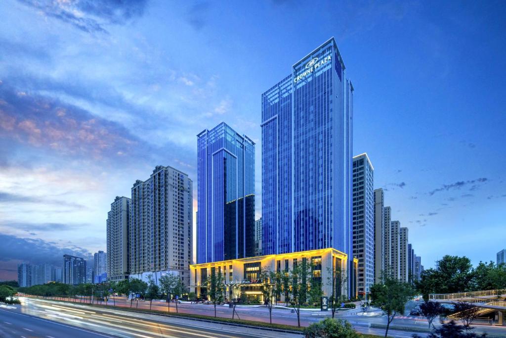 a group of tall buildings in a city at Crowne Plaza Xi'an Weiyang, an IHG Hotel in Xi'an