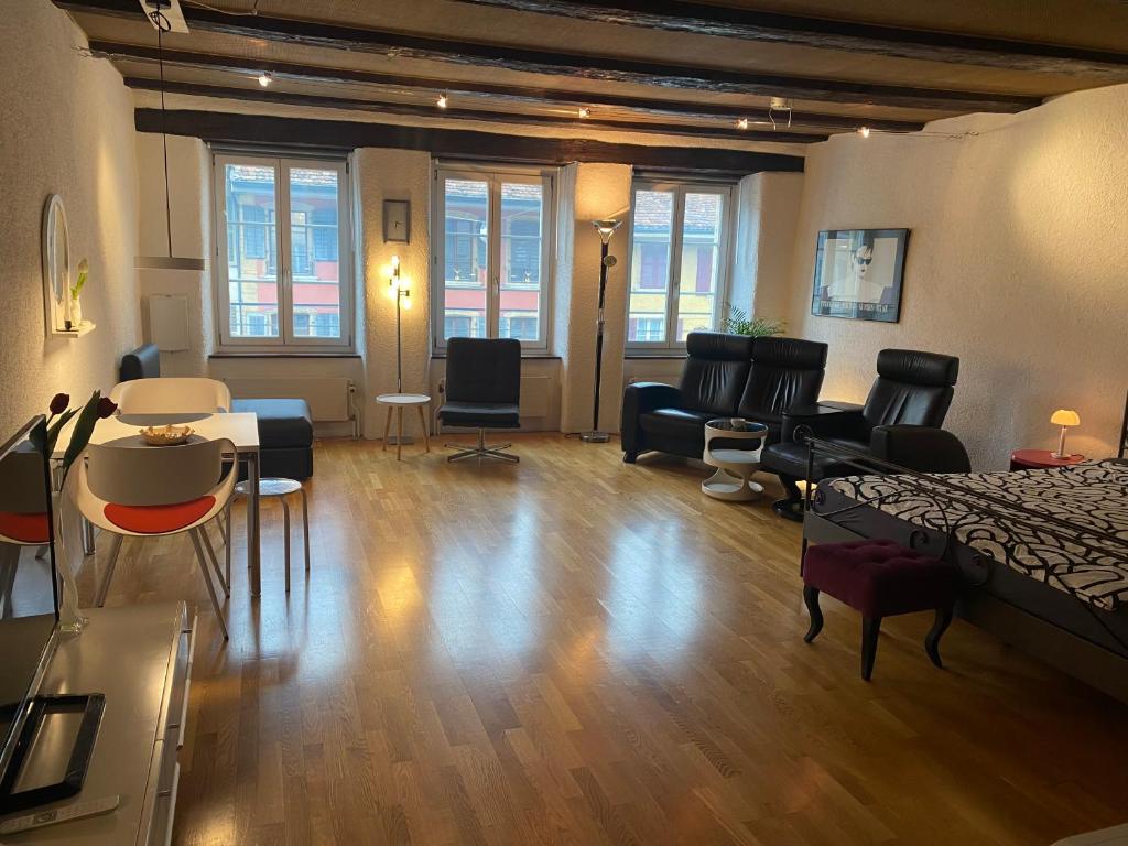 Posezení v ubytování Joline private guest apartment Studio feel home
