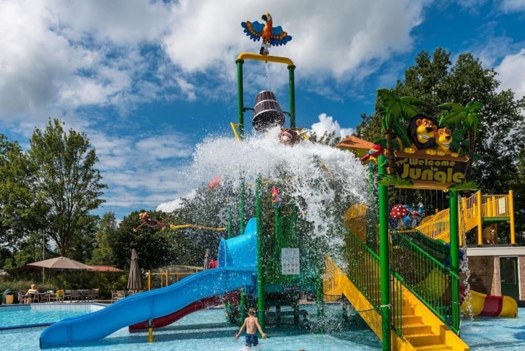 a water park with a water slide at Chalet Pallegarste 125 in Mariënberg