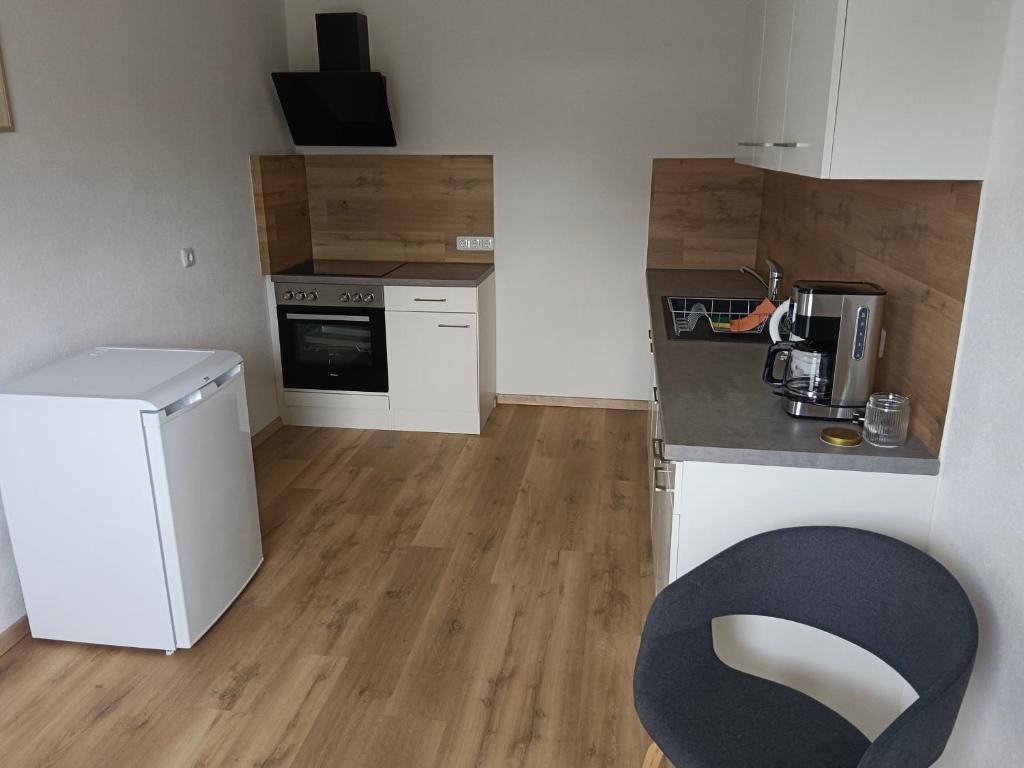 Kuchyň nebo kuchyňský kout v ubytování Apartment Attergautraum 1