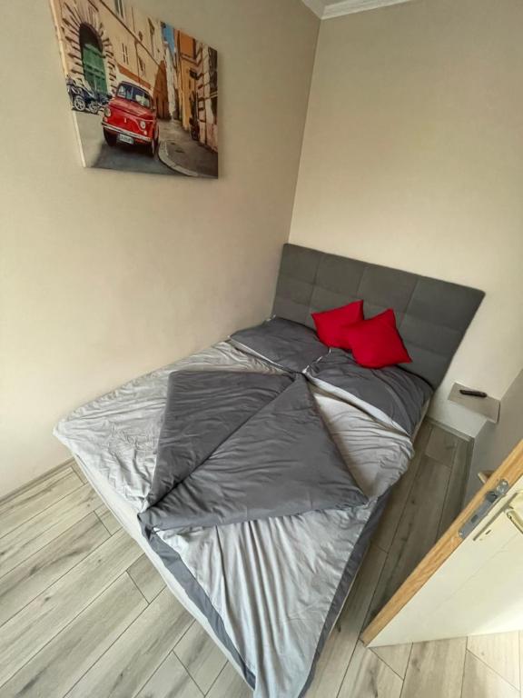 Postel nebo postele na pokoji v ubytování Renáta Apartman