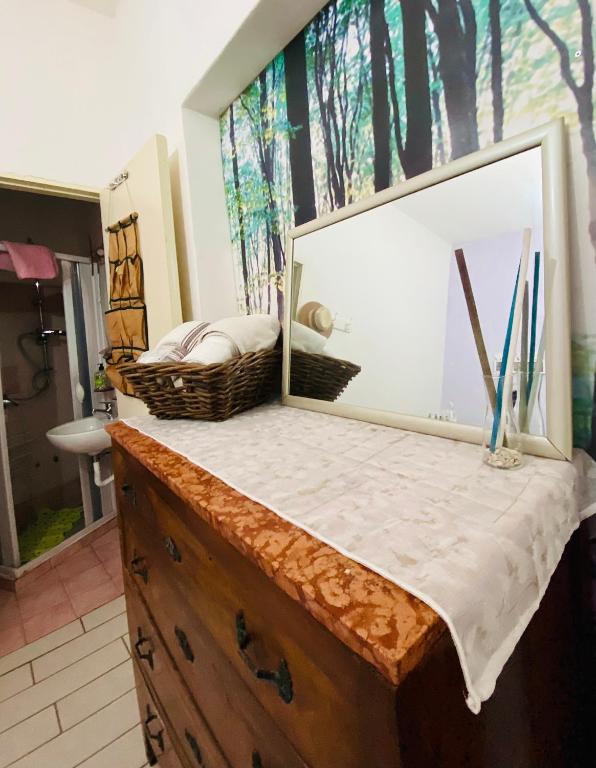 A bed or beds in a room at B&B Rifugio Angelina