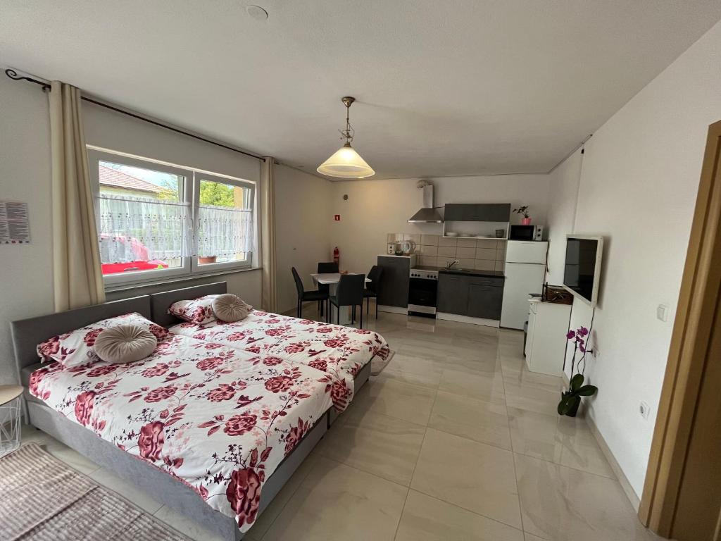 Postel nebo postele na pokoji v ubytování Apartma Azurre