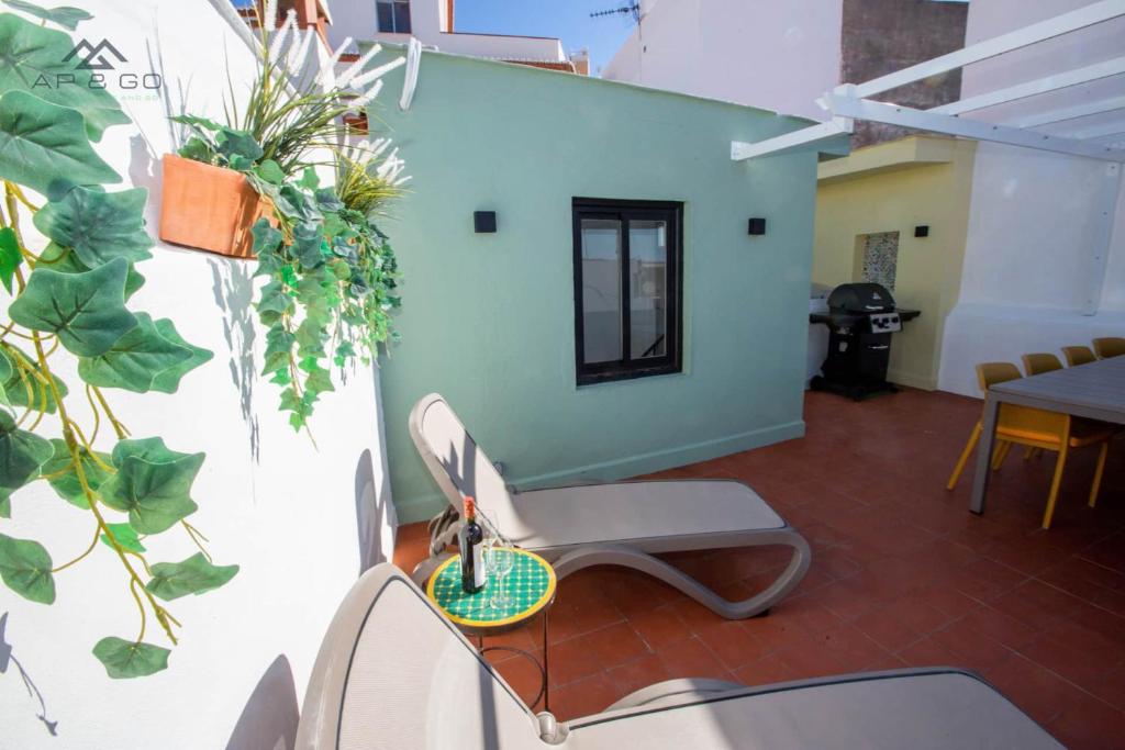 Χώρος καθιστικού στο Casa de los hermanos