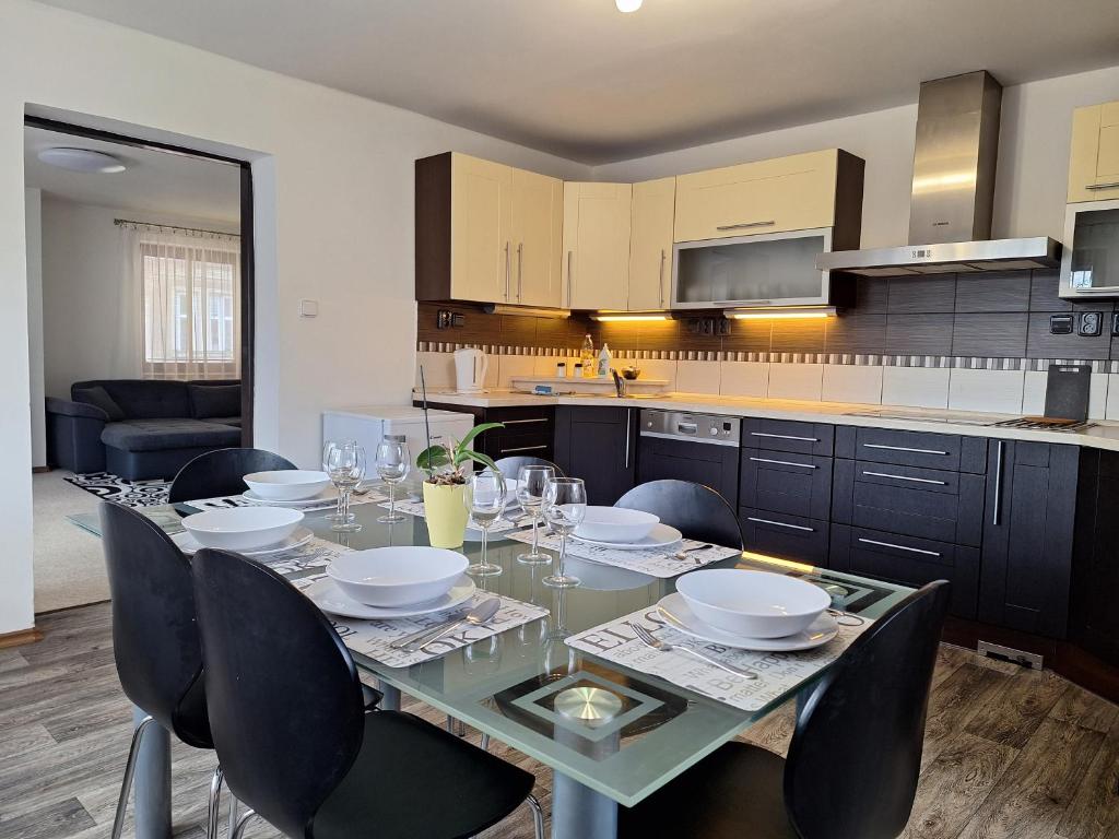 Kuchyň nebo kuchyňský kout v ubytování Apartmány Paseky - Jablonec nad Nisou